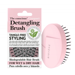Biovène The Conscious Biodegradable Compact Detangling Brush Ice Pink